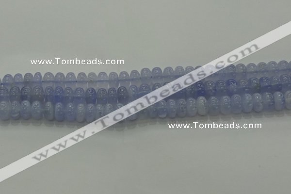 CBC442 15.5 inches 6*10mm rondelle blue chalcedony beads