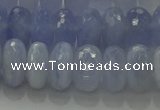 CBC448 15.5 inches 7*12mm faceted rondelle blue chalcedony beads