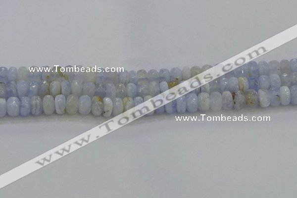 CBC465 15.5 inches 5*8mm faceted rondelle blue chalcedony beads