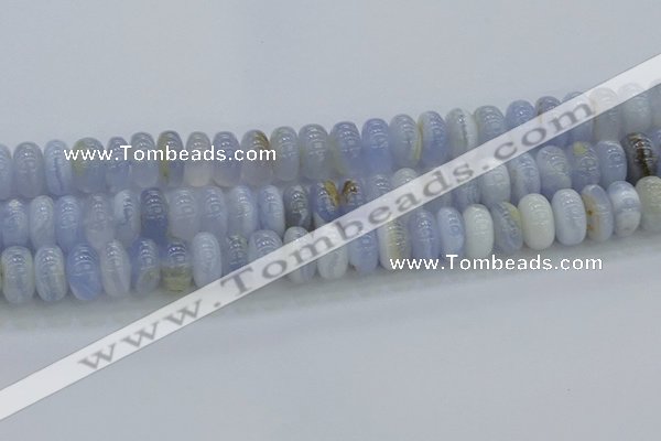 CBC473 15.5 inches 7*12mm rondelle blue chalcedony beads