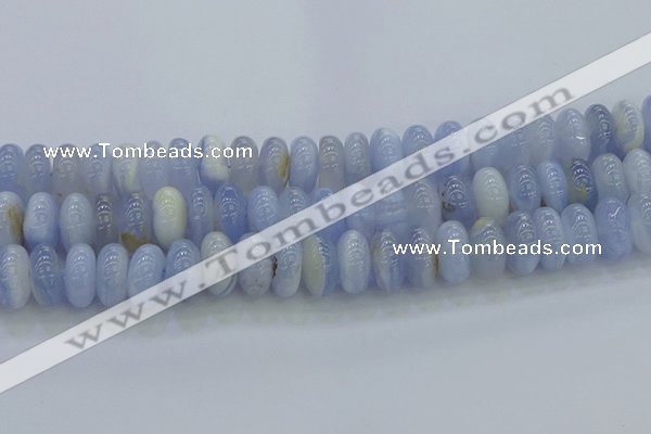 CBC474 15.5 inches 8*14mm rondelle blue chalcedony beads