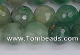 CBC703 15.5 inches 10mm faceted round African green chalcedony beads