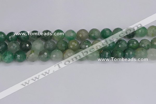 CBC704 15.5 inches 12mm faceted round African green chalcedony beads