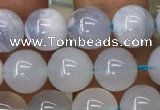 CBC712 15.5 inches 8mm round blue chalcedony beads wholesale