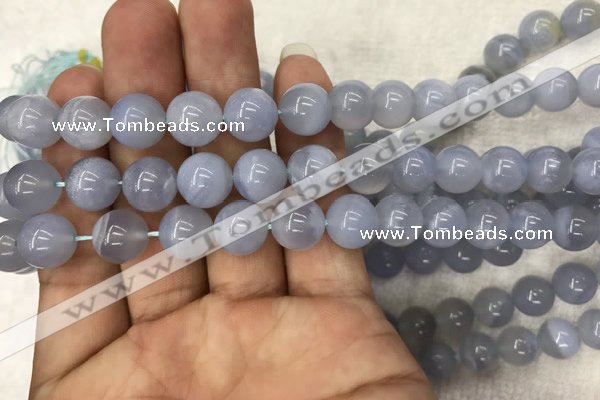 CBC713 15.5 inches 10mm round blue chalcedony beads wholesale