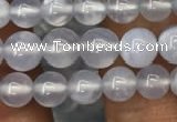 CBC718 15.5 inches 4mm round blue chalcedony gemstone beads