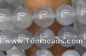 CBC719 15.5 inches 6mm round blue chalcedony gemstone beads