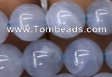 CBC720 15.5 inches 8mm round blue chalcedony gemstone beads