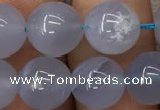 CBC721 15.5 inches 10mm round blue chalcedony gemstone beads