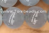 CBC736 15.5 inches 16mm round blue chalcedony beads wholesale