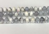 CBC780 15.5 inches 10*14mm rondelle blue chalcedony beads