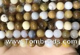 CBC804 15.5 inches 12mm round natural polka dot chalcedony beads