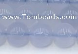 CBC817 15.5 inches 8mm round blue chalcedony gemstone beads