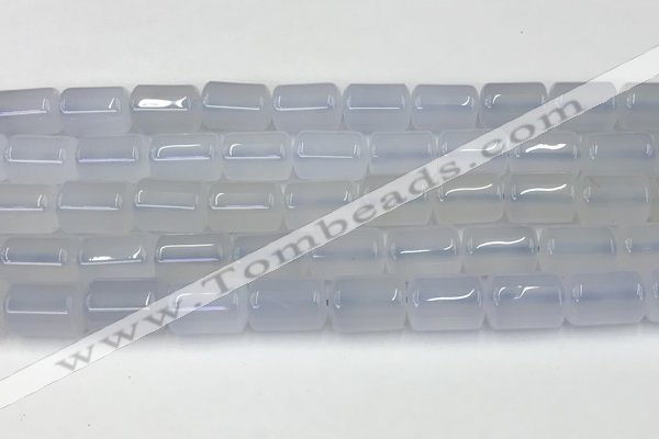 CBC831 15.5 inches 10*14mm tube blue chalcedony gemstone beads