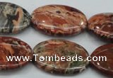 CBD04 15.5 inches 22*30mm oval brecciated jasper gemstone beads