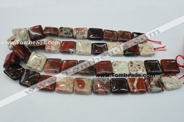 CBD08 15.5 inches 20*20mm square brecciated jasper gemstone beads