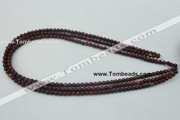 CBD10 15.5 inches 4mm round brecciated jasper gemstone beads