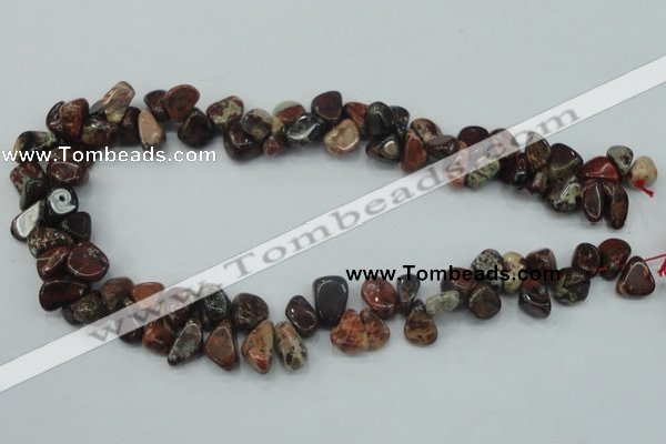 CBD16 15.5 inches 8*12mm chip brecciated jasper gemstone beads