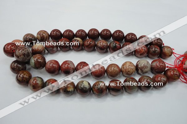 CBD24 15.5 inches 17mm round brecciated jasper gemstone beads