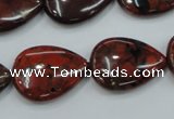 CBD34 15.5 inches 18*25mm flat teardrop brecciated jasper gemstone beads