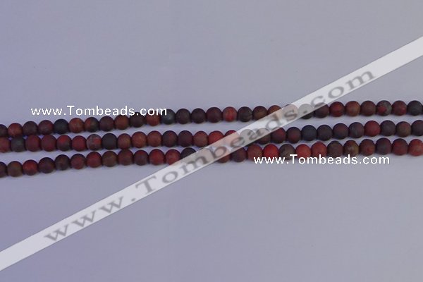 CBD360 15.5 inches 4mm round matte poppy jasper beads wholesale