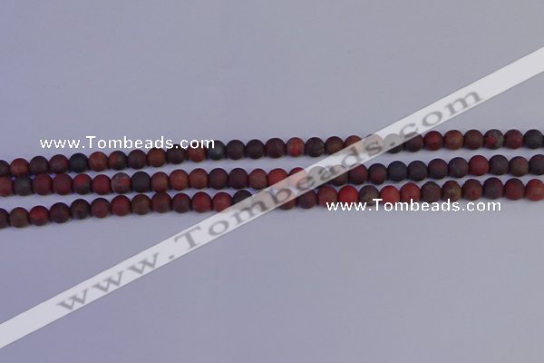 CBD360 15.5 inches 4mm round matte poppy jasper beads wholesale