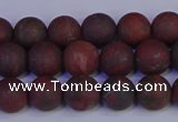 CBD362 15.5 inches 8mm round matte poppy jasper beads wholesale