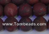 CBD365 15.5 inches 14mm round matte poppy jasper beads wholesale