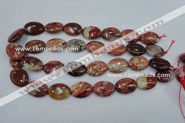 CBD42 15.5 inches 18*25mm oval brecciated jasper gemstone beads