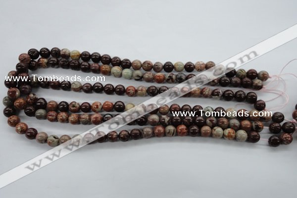 CBD61 15.5 inches 8mm round brecciated jasper gemstone beads