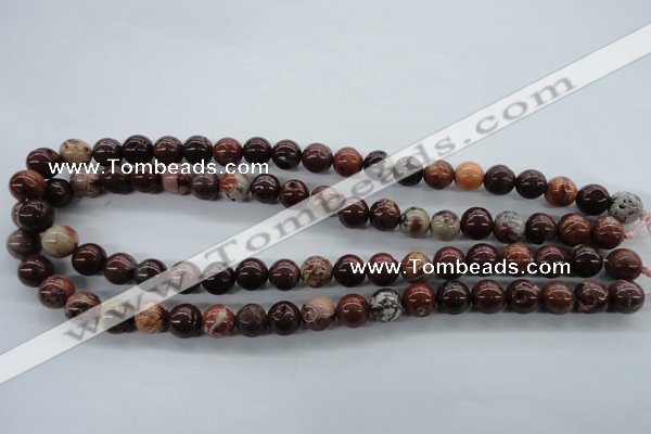 CBD62 15.5 inches 10mm round brecciated jasper gemstone beads