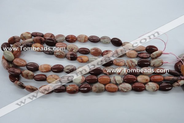 CBD71 15.5 inches 10*14mm oval brecciated jasper gemstone beads