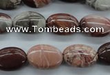 CBD72 15.5 inches 13*18mm oval brecciated jasper gemstone beads