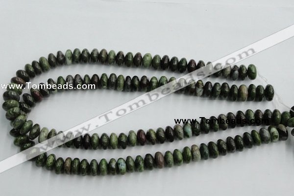 CBG05 15.5 inches 6*12mm rondelle bronze green gemstone beads
