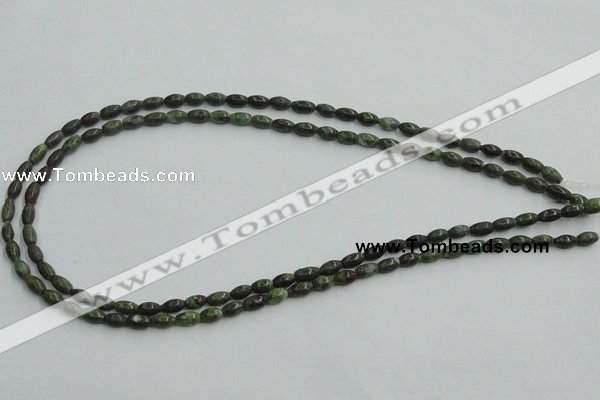 CBG06 15.5 inches 4*6mm rice bronze green gemstone beads wholesale