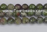 CBG100 15.5 inches 4mm faceted round bronze green gemstone beads