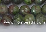 CBG103 15.5 inches 10mm faceted round bronze green gemstone beads