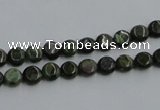 CBG11 15.5 inches 6mm flat round bronze green gemstone beads