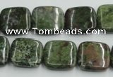 CBG17 15.5 inches 18*18mm square bronze green gemstone beads wholesale