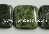 CBG18 15.5 inches 30*30mm square bronze green gemstone beads wholesale