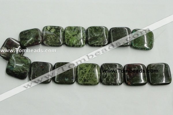 CBG18 15.5 inches 30*30mm square bronze green gemstone beads wholesale