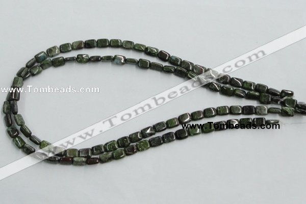 CBG19 15.5 inches 6*8mm rectangle bronze green gemstone beads