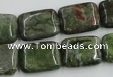 CBG20 15.5 inches 15*20mm rectangle bronze green gemstone beads