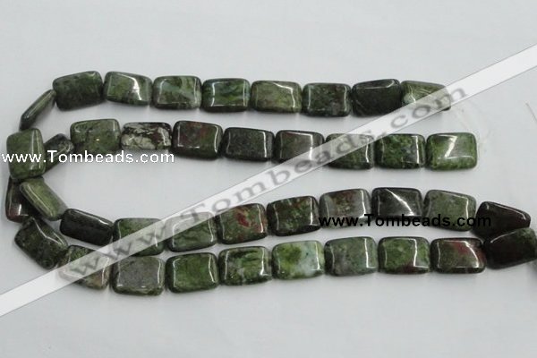 CBG20 15.5 inches 15*20mm rectangle bronze green gemstone beads