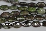 CBG27 15.5 inches 8*12mm oval bronze green gemstone beads