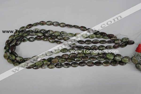 CBG27 15.5 inches 8*12mm oval bronze green gemstone beads