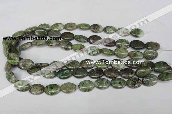 CBG30 15.5 inches 13*18mm oval bronze green gemstone beads