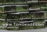 CBG50 15.5 inches 10*14mm flat tube bronze green gemstone beads