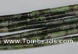 CBG75 15.5 inches 4*14mm tube bronze green gemstone beads