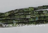 CBG76 15.5 inches 4*6mm cuboid bronze green gemstone beads